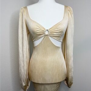 Oh Polly Cream Mini Dress